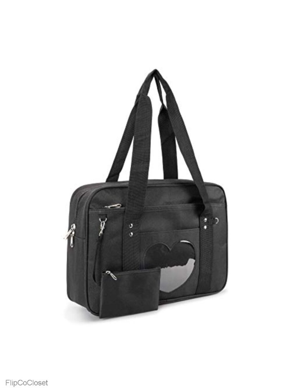 Kawaii Ita Tote Bag Oxford PVC Heart Window School Shoulder